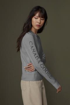 Ropa Canada Goose Mujer México - Saturna Suéteres Plateados US1683972